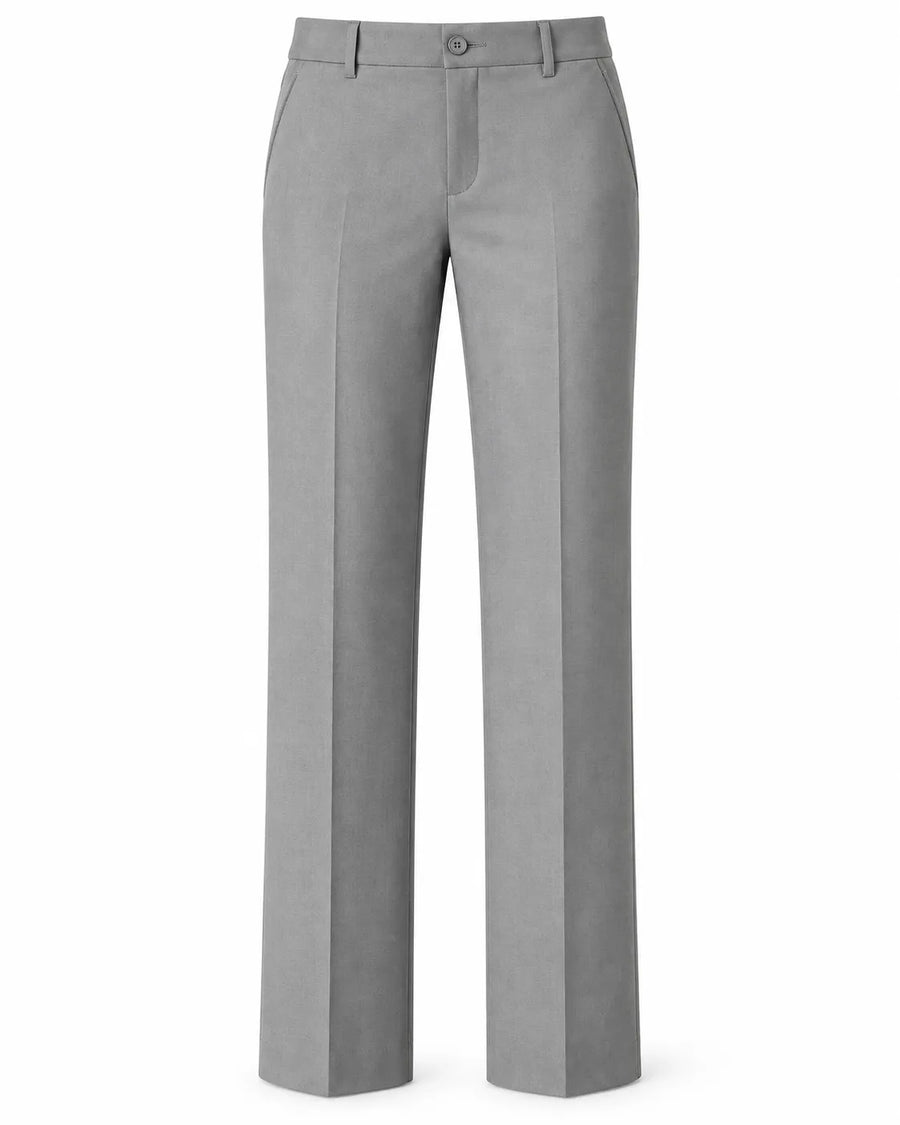 Pantalon Extensible Femme Taille Haute Coupe Droite