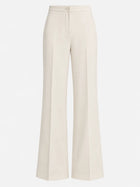 Pantalon Patte d'Éléphant Femme - Taille Haute Fluide - Blanc cassé