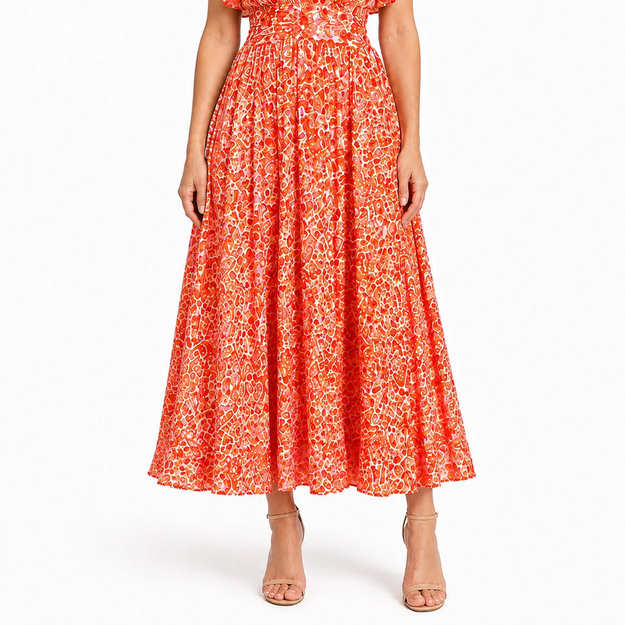 Robe longue fleurie femme col V - couleur bleue vue face