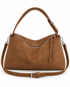 Sac à Main Femme - Cuir Véritable Mat - Chocolat