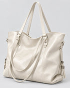 Sac à Main Femme - Tote Grande Capacité Travail - Blanc cassé