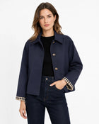 Trench Femme Coupe Courte Automne - bleu