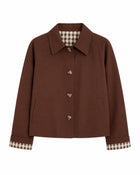Trench femme coupe courte automne femme - marron