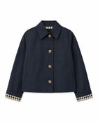 Trench femme coupe courte automne femme - bleu