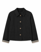 Trench femme coupe courte automne femme - Noir
