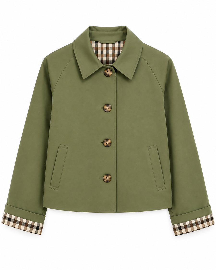 trench femme vert non portee