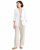 Veste Blazer femme coton et lin automne femme - Blanc