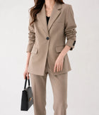 Veste tailleur Blazer élégantes Rose femme - marron