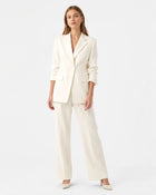 Veste tailleur Blazer élégantes Rose femme - Blanc crème