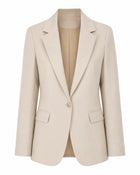 Veste Blazer élégant Mono-bouton femme - Blanc