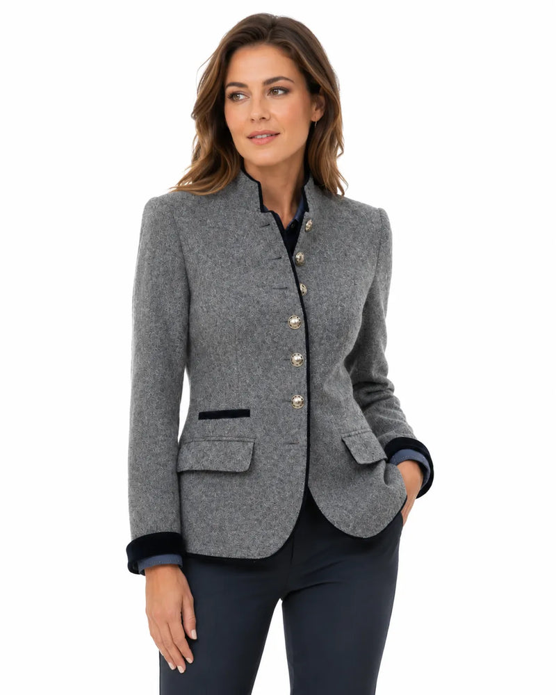 Veste blazer élégante en laine femme - vue face
