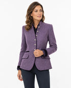 Veste Blazer élégantes Vintage boutonné femme - violet foncé