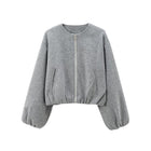 Veste Bomber Manches ample automne femme - Gris