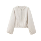 Veste Bomber Manches ample automne femme - Blanc cassé