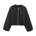 Veste Bomber Manches ample automne femme - Noir
