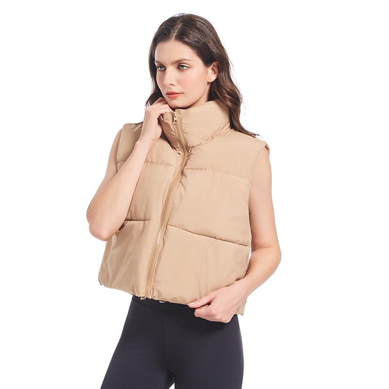 Veste courte sans manche femme - vue face