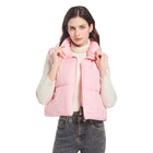 Veste courte bombé sans manche automne femme - Rose