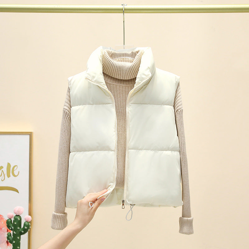Veste courte sans manche femme - vue trois quart
