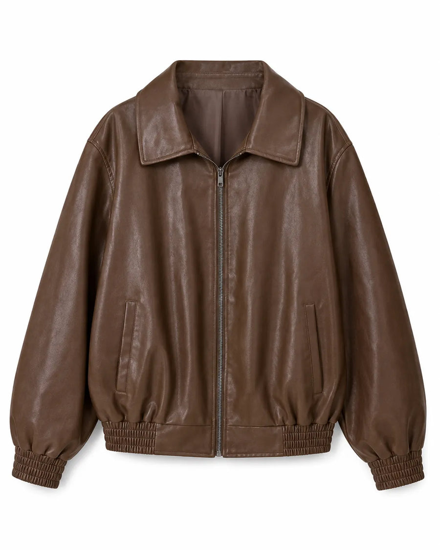 Veste en cuir femme - vue d'ensemble