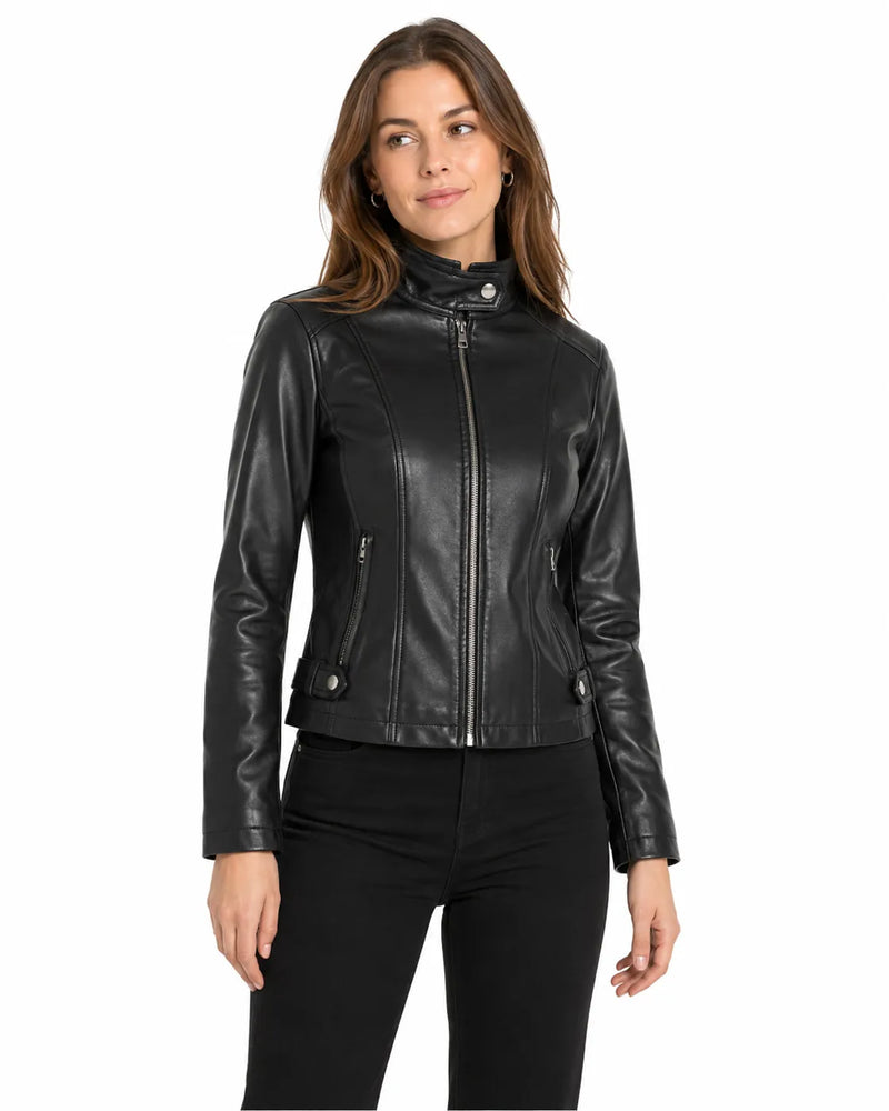 Veste en cuir femme - vue face