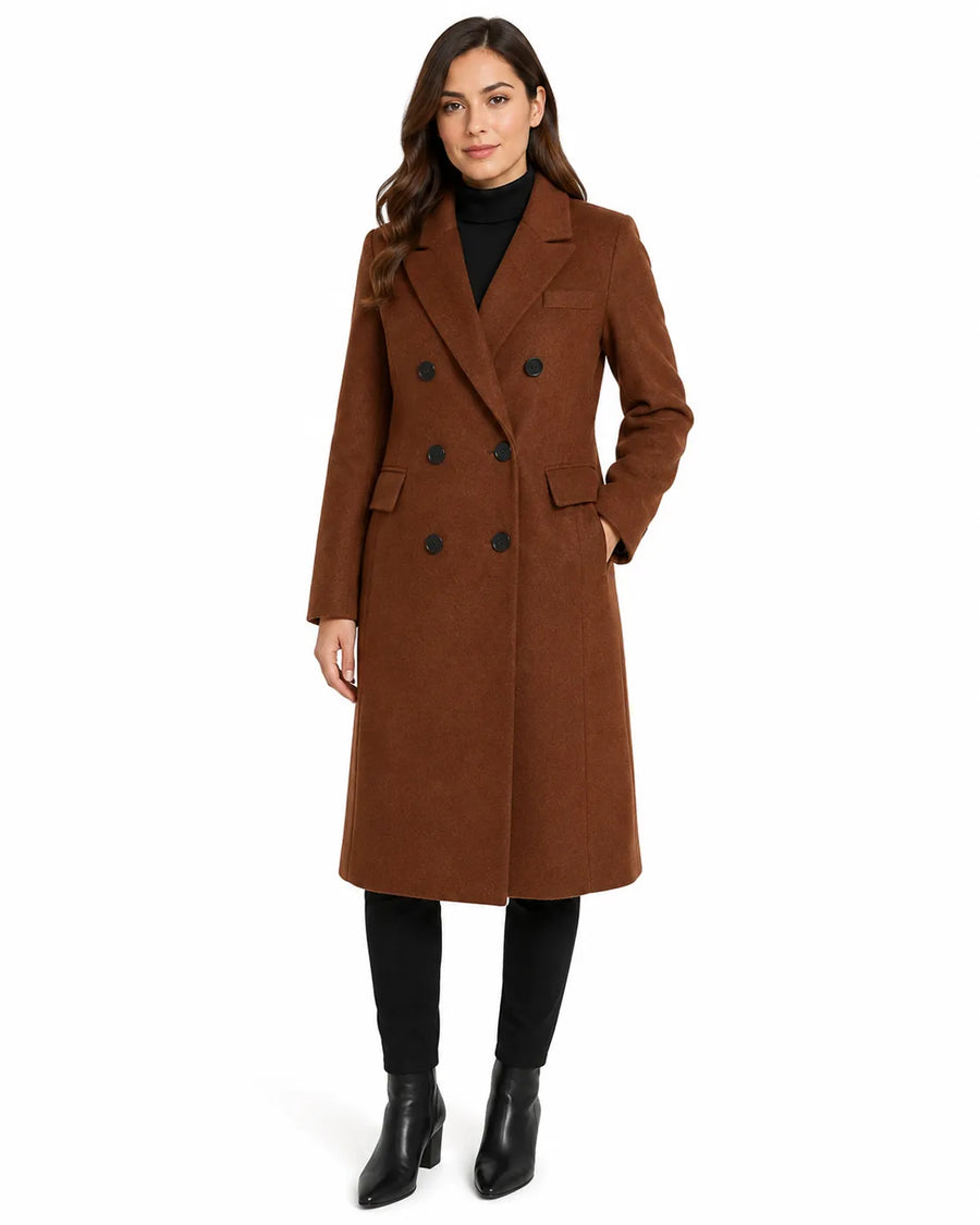 Veste longue trench-coat femme - vue de côté