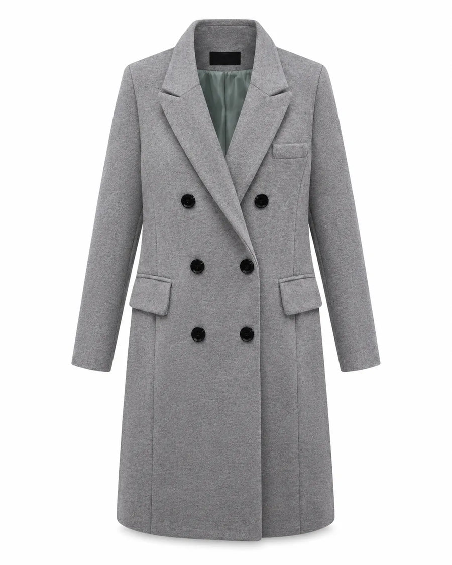 Veste longue trench-coat femme - vue trois quart