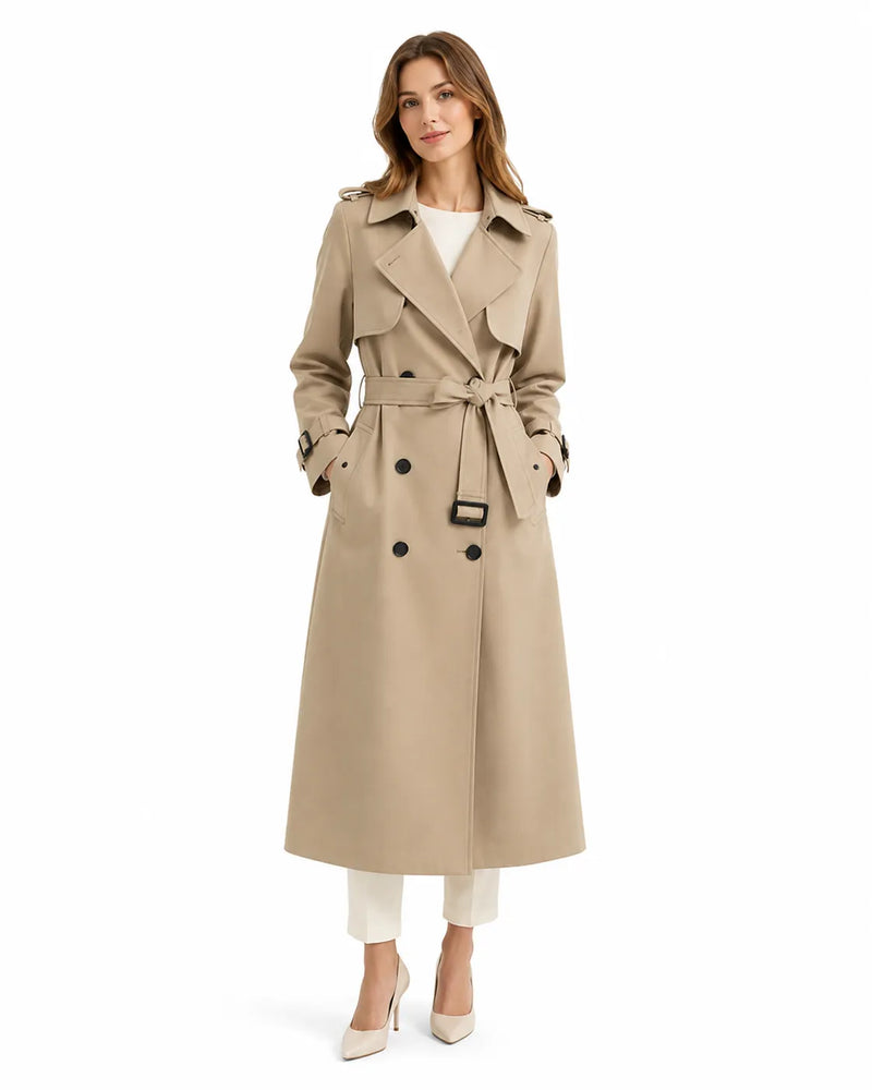 Veste longue trench-coat femme - vue face