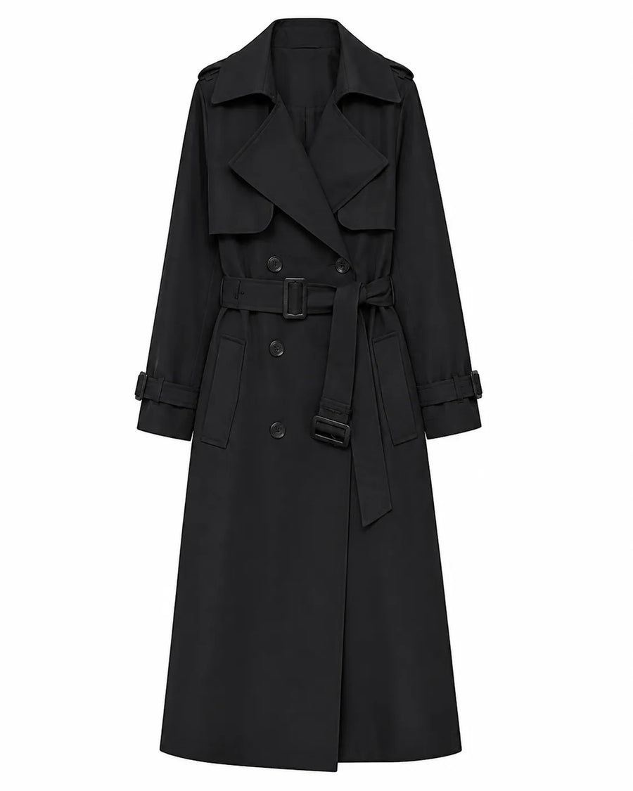 Veste longue trench-coat femme - vue d'ensemble