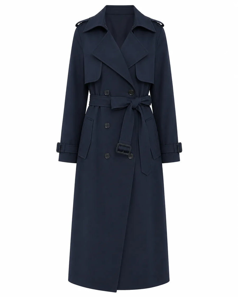 Veste longue trench-coat femme - vue trois quart