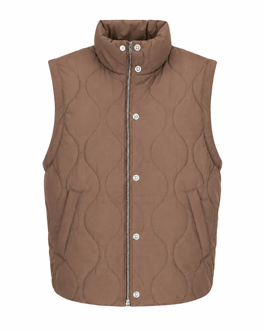 Veste sans manche bouton hiver femme - vue coloris disponibles