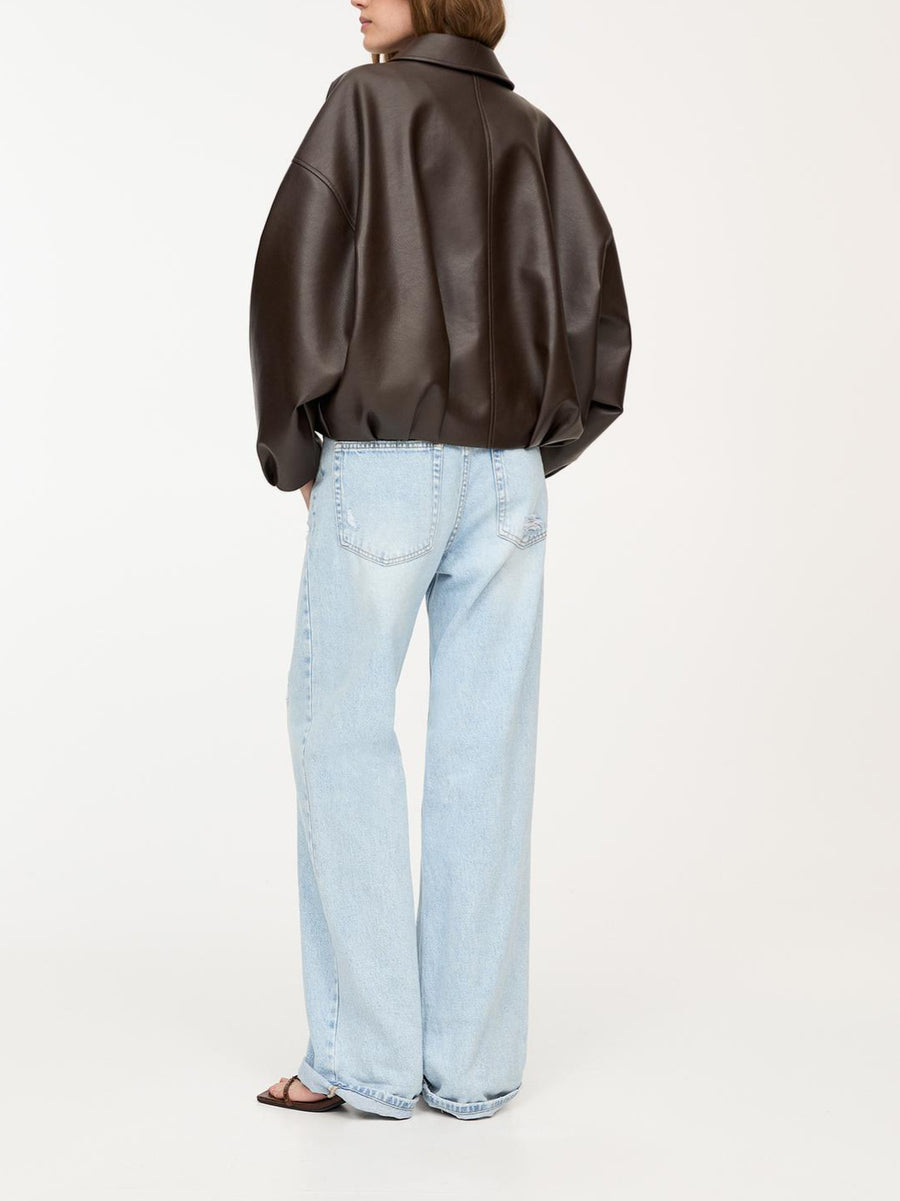 Veste en similicuir femme - vue de dos