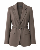 Veste de tailleur Blazer Ceinturé Automne femme - Marron
