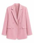 Veste Tailleur blazer double boutons femme - Rose