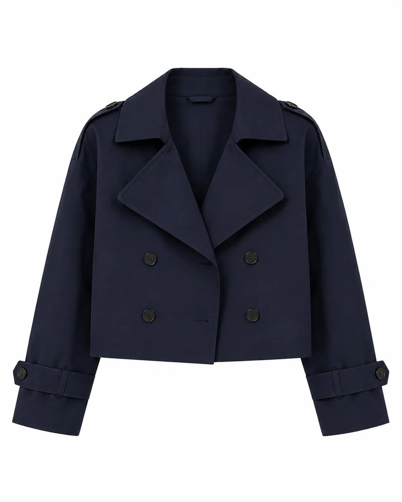 Veste trench-coat court femme - vue face