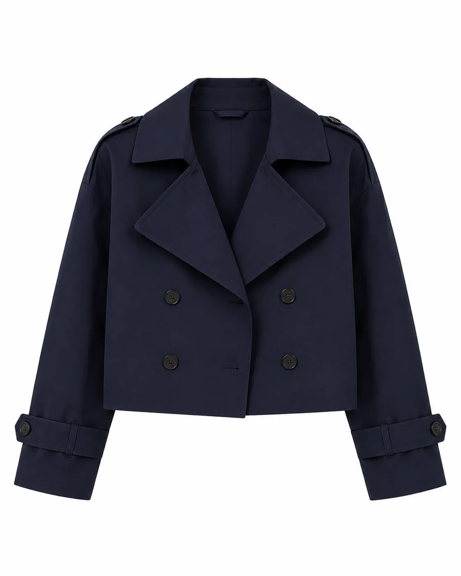 Veste trench-coat court femme - vue face