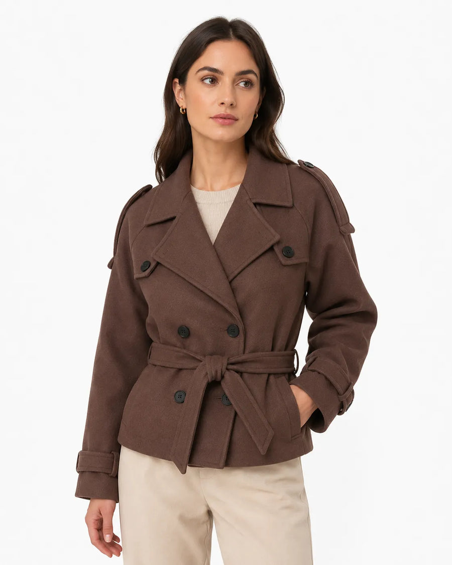 Veste trench-coat femme - vue de côté