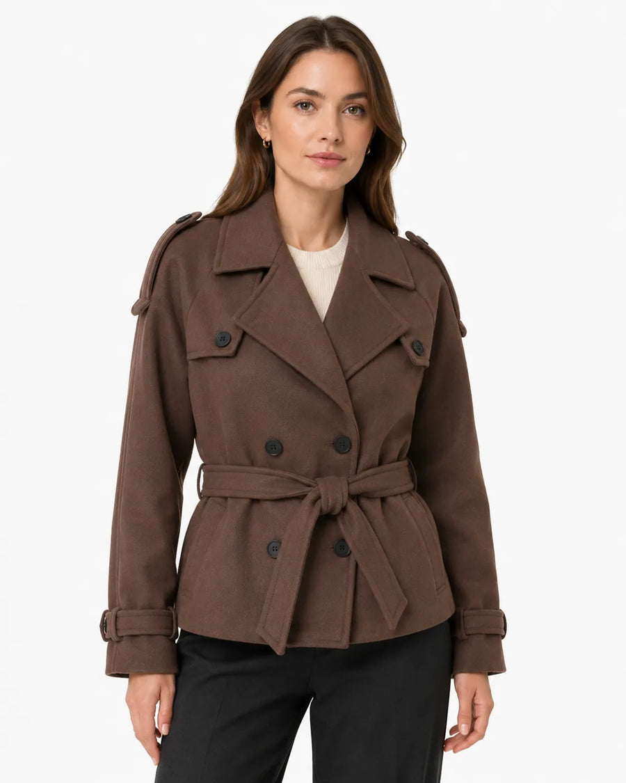 Veste trench-coat femme - vue portée