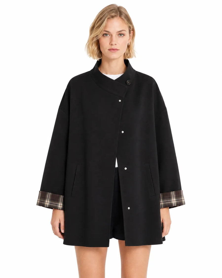 Veste trench-coat oversize femme - vue de côté