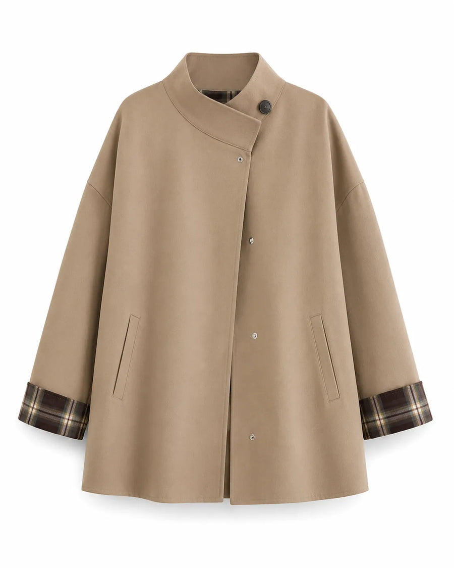 Veste trench-coat oversize femme - vue portée