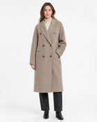 Veste Trench Longue en Laine hiver femme - Marron